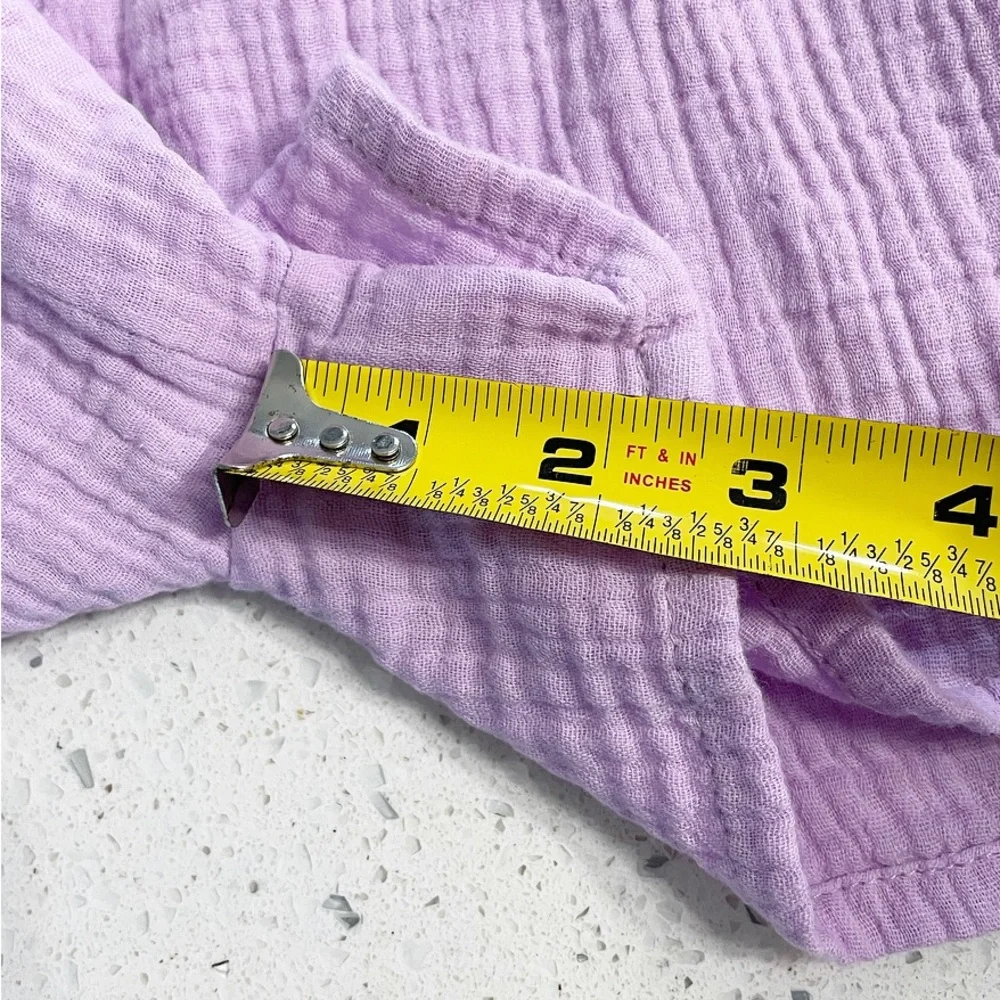 MABLE Lilac Paperbag Waist Cotton Shorts Size Small - Picture 6 of 7